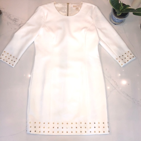 NWT Michael Kors gold studded cream dress - Picture 9 of 15